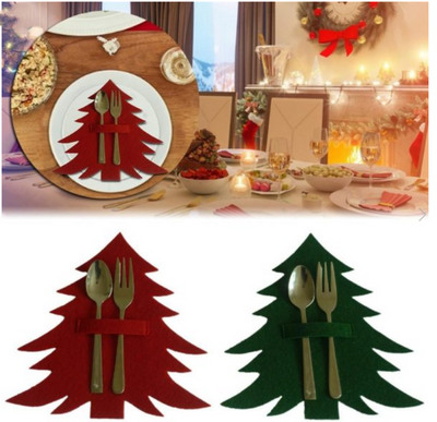 Juego de Cubiertos Navideños Rojo y Verde - Image 10