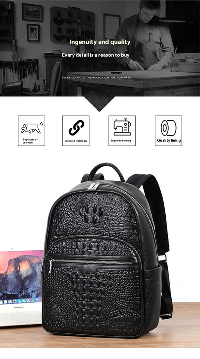 Mochila de Cuero para Viajes - Diseño Moderno para Hombre - Image 8