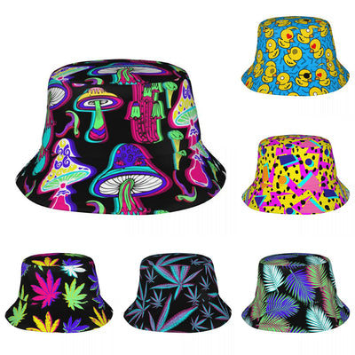 Gorra Pescador Hongos Psicodélicos Efecto Espejo
