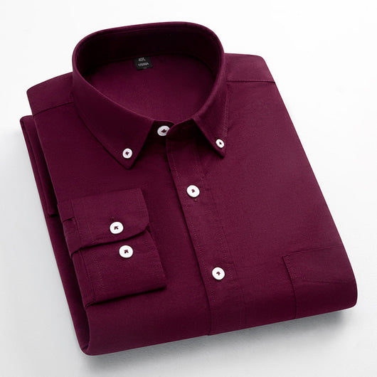 Camisa Oxford de Algodón Puro Transpirable para Hombre - Image 18
