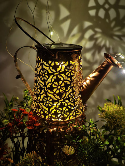 Lámpara Solar Decorativa con Diseño de Tetera para Jardín y Patio - Image 10