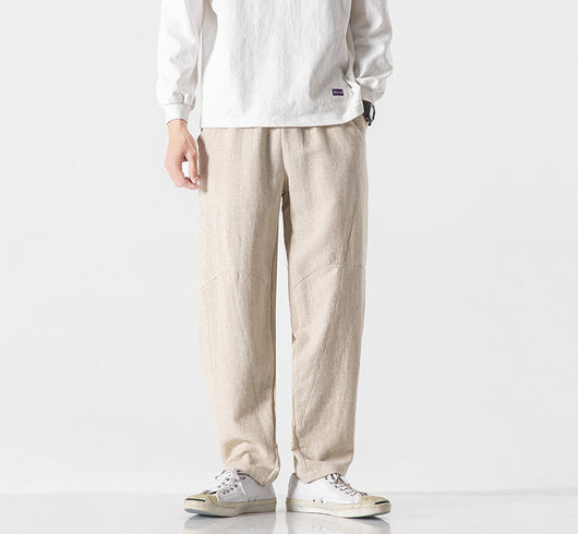 Pantalones de Lino y Algodón para Hombre - Corte Relajado y Transpirable - Image 6