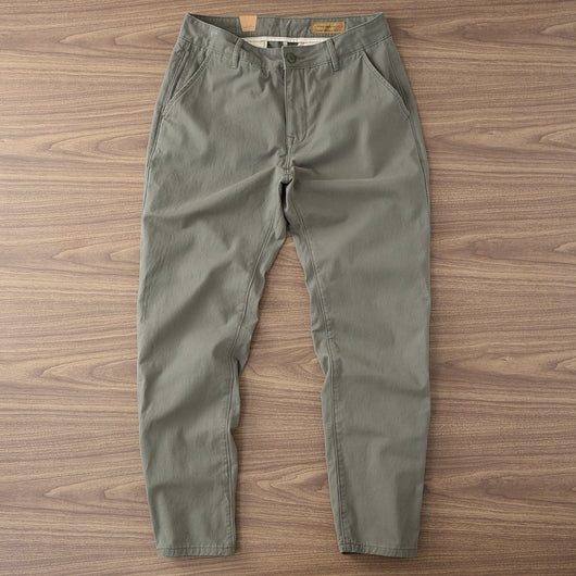 Pantalones Casuales de Algodón Twill para Hombre - Corte Recto y Cómodo - Image 6
