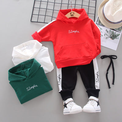 Conjunto de Sudadera Infantil con Capucha y Letras - Set de 2 Piezas Manga Larga - Image 7