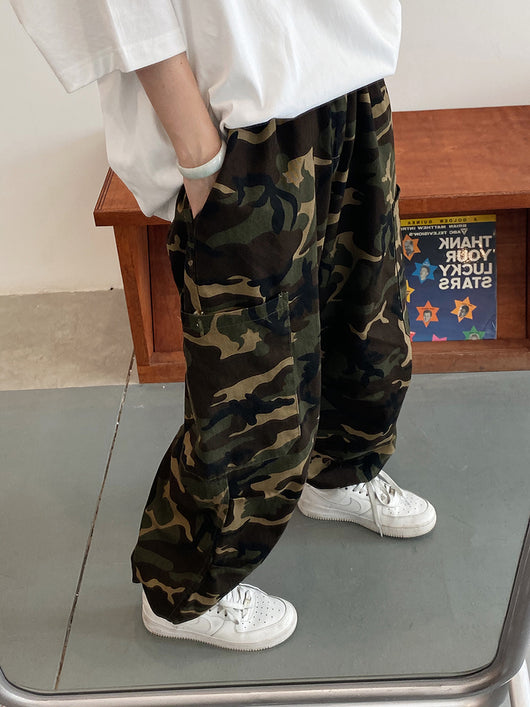 Pantalones de Trabajo Camuflaje Mujer Corte Recto Holgado - Image 21