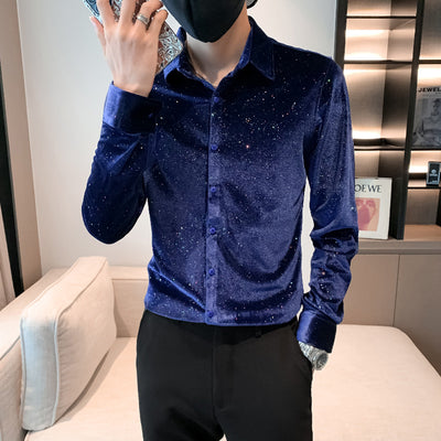 Camisa de Negocios Casual para Hombre con Detalles Brillantes - Image 3