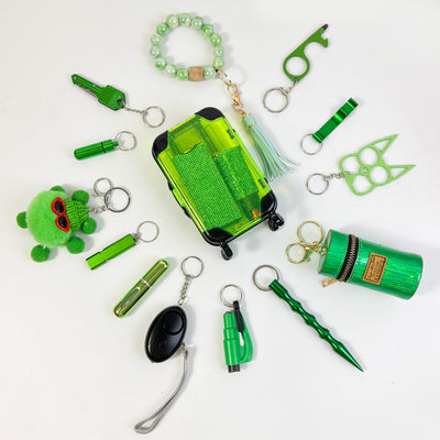 Set de 16 Llaveros Verdes con Anilla Fija - Image 9