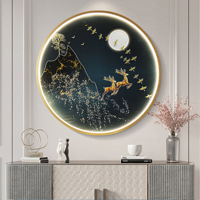 Lámpara Decorativa de Relieve 3D para Entrada con Mural de Paisaje Iluminado - Image 19