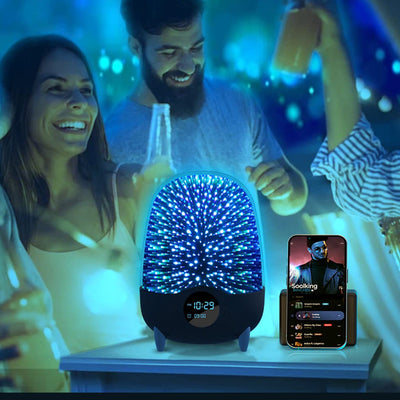 Lámpara Nocturna Inteligente con Bluetooth y Luz Ambiental Multicolor