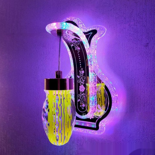 Lámpara de Pared Colgante de Cristal Acrílico Ovalado con Luz Cálida para Hoteles y Dormitorios - Image 20