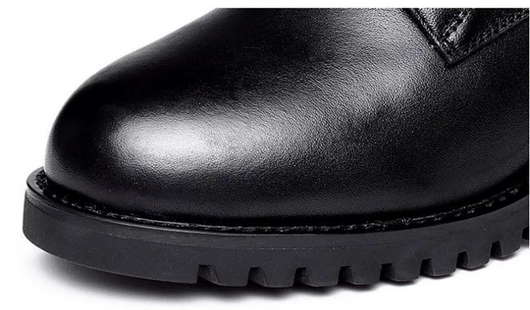 Botas Cortas de Cuero y Terciopelo Estilo Británico con Tacón Grueso - Image 12