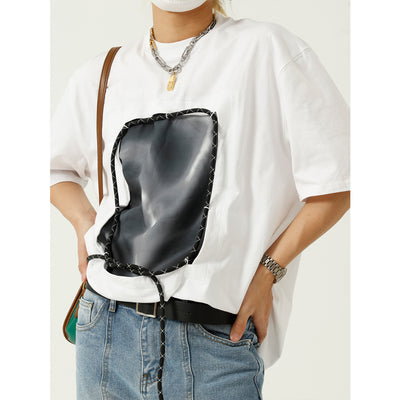 Camiseta Suelta Hombre Cuello Redondo Verano Manga Corta Personalidad - Image 4