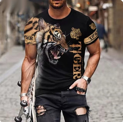 Camiseta 3D Hombre Estampado León Feroz - Diseño Personalidad Fashion - Image 6