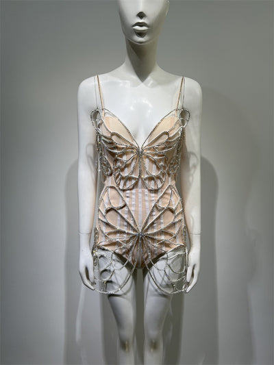 Jumpsuit de Fiesta para Mujer con Moño y Cristales Brillantes - Image 7