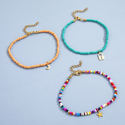Pulsera de Tobillo con Cuentas de Arroz Multicolor - Image 12