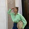 Camisa Holgada Verde Menta con Protección Solar