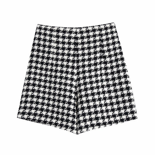 Conjunto de Shorts Houndstooth para Mujer - Diseño Texturizado Elegante - Image 7