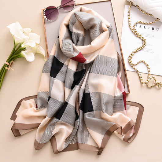 Pañuelo de Seda Estampado para Mujer - Diseño Elegante y Versátil - Image 6