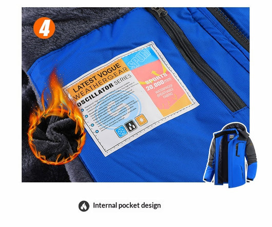 Chaqueta de Montaña Térmica Impermeable con Forro Polar - Image 27