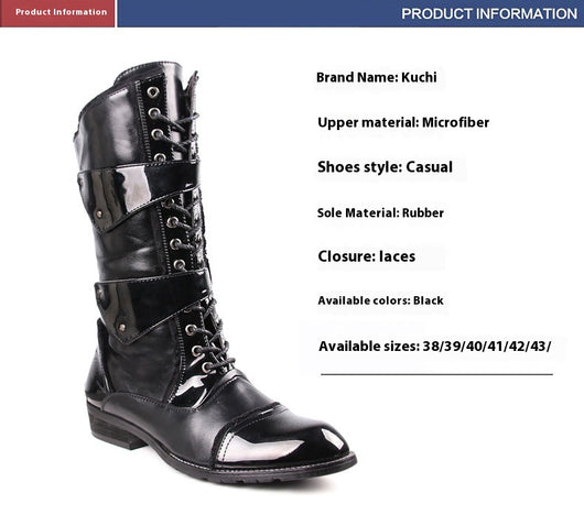 Bota Alta Hombre Estilo Coreano Moderno y Exclusivo - Image 7