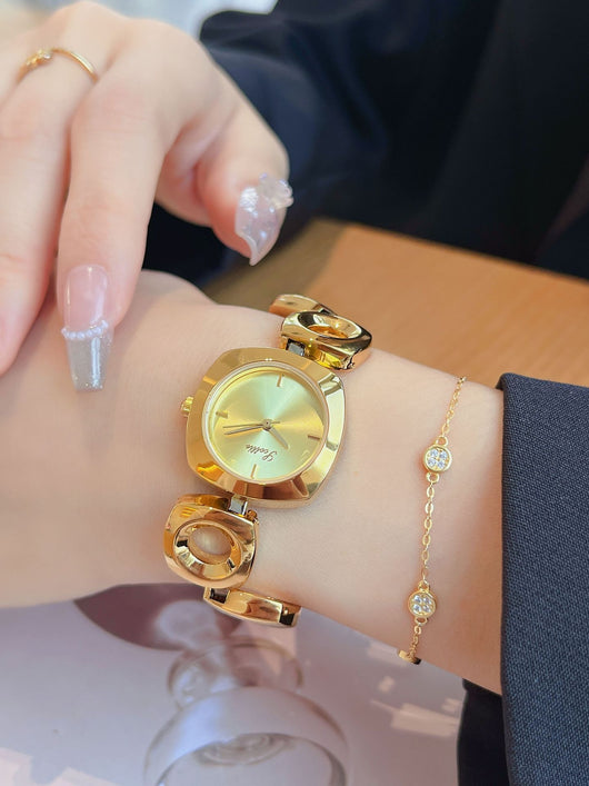 Reloj Pulsera Dorado Calado Moderno para Mujer - Image 17