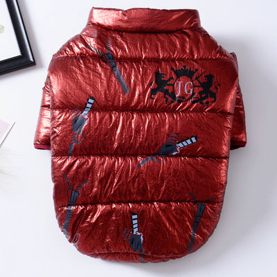 Abrigo Acolchado para Perros con Cierre de Cuero Reversible - Image 10