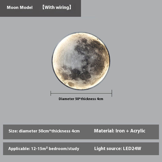 Lámpara Decorativa de Pared Luna para Dormitorio y Sala - Image 7