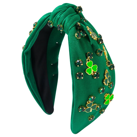 Diadema Trébol Verde con Cristales - Accesorio para el Cabello Elegante - Image 16