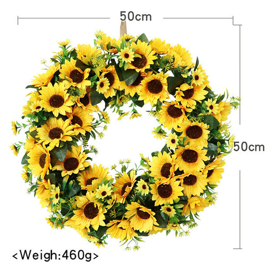 Guirnalda de Girasoles Artificiales para Puerta y Decoración del Hogar - Image 6