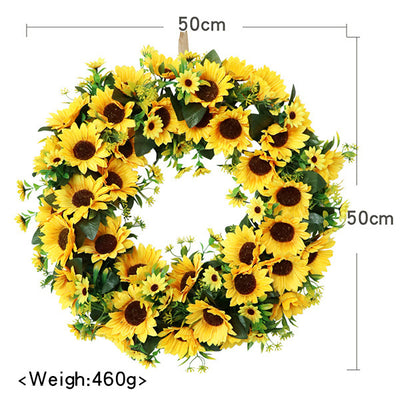 Guirnalda de Girasoles Artificiales para Puerta y Decoración del Hogar - Image 6
