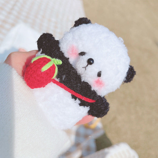 Auriculares Bluetooth Inalámbricos con Diseño de Panda Fresa Peluche - Image 8