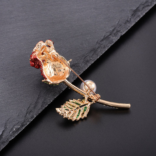 Broche Corsage Gota de Aceite con Diamantes en Aleación de Zinc - Image 2
