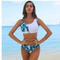 Bikini Deportivo con Cierre y Diseño Dividido para Mujer