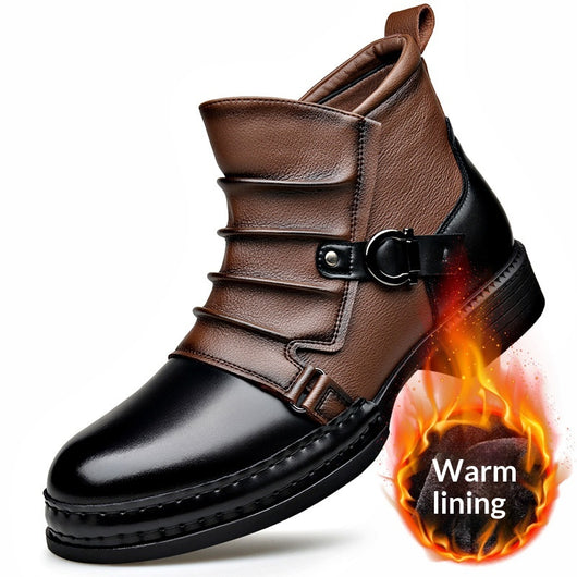 Botas Térmicas Retro Estilo Británico para Hombre con Forro de Lana y Cierre Lateral - Image 7
