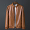 Chaqueta de Cuero con Cuello Alto para Primavera y Otoño
