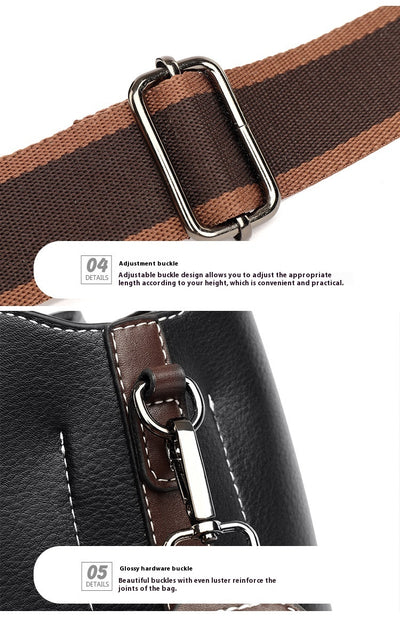 Bolso de Cuero Retro Estilo Bucket - Bandolera Suave y Versátil - Image 22