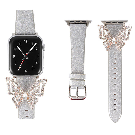 Apple Watch con Diseño de Mariposa y Diamantes Brillantes - Image 9