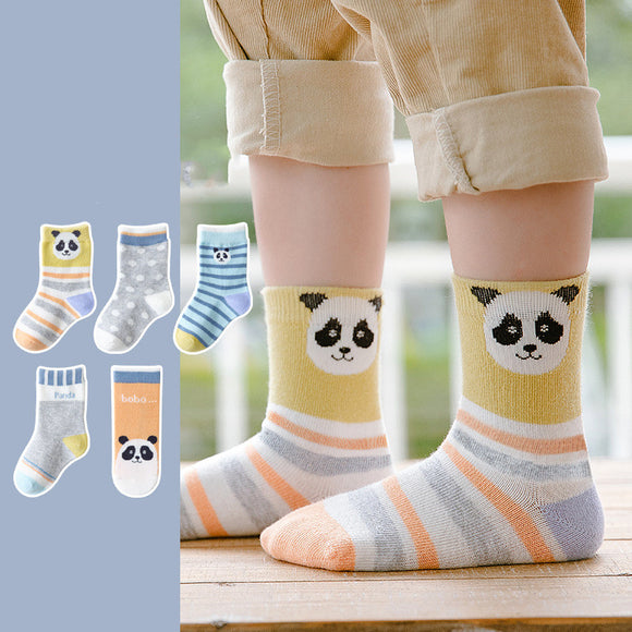 Calcetines para Bebé Panda Caricatura con Lunares en Tubo