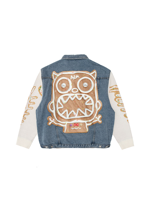 Chaqueta Denim Suelta Pareja - Diseño Casual con Costuras - Image 9