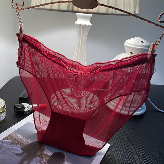 Braguitas de Encaje Transpirable con Refuerzo de Algodón Puro para Mujer - Image 4