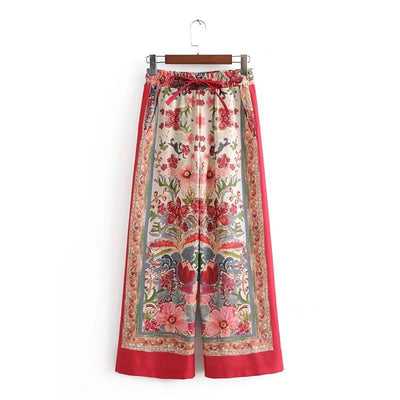 Traje Casual de Otoño para Mujer con Blazer Estampado y Cinturón, Pantalón Ancho - Image 13