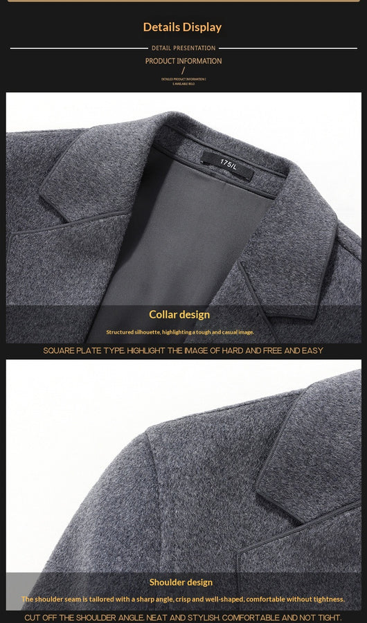 Abrigo de Lana Reversible para Hombre - Otoño e Invierno - Image 14
