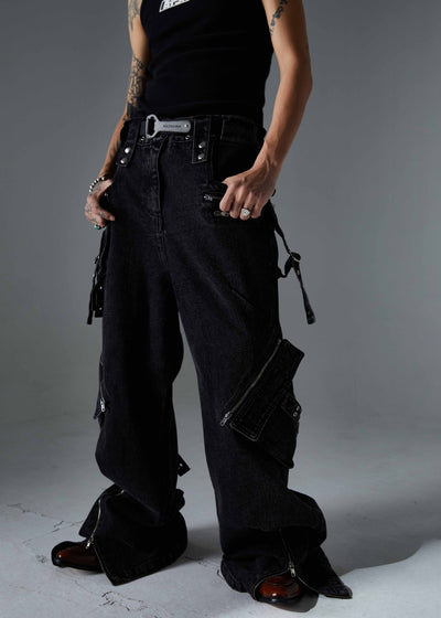 Pantalón Casual Recto con Múltiples Bolsillos y Cierre - Image 20