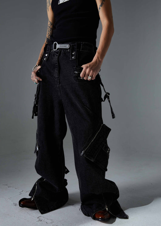Pantalón Casual Recto con Múltiples Bolsillos y Cierre - Image 20