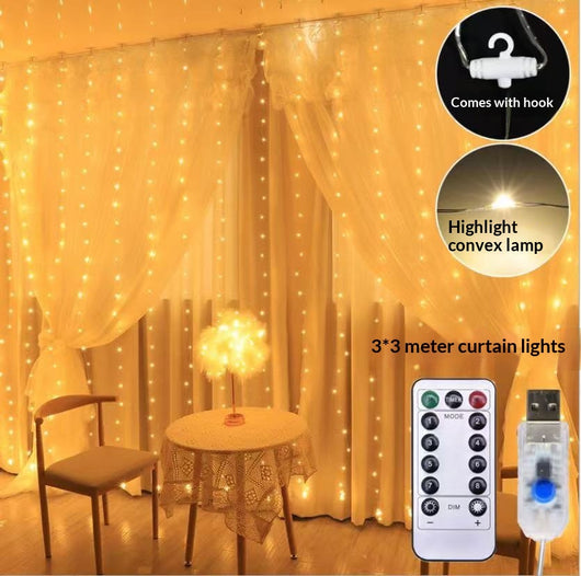 Luces de Cortina LED con Ganchos para Navidad, Bodas y Decoración - Image 5