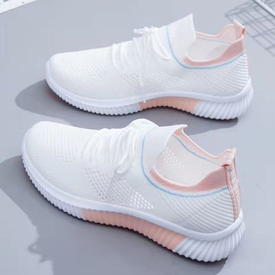 Zapatillas Deportivas Flyknit Blancas Transpirables - Malla Fresca para Verano - Image 3