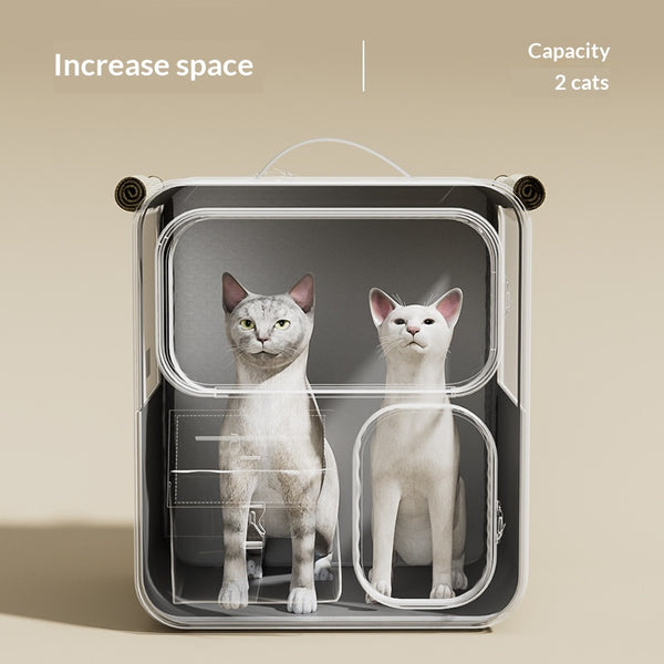 Transportín para Gatos Tipo Mochila con Capacidad Ampliada