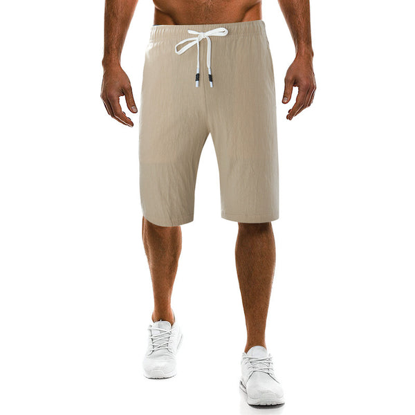 Pantalones Casuales de Algodón y Lino para Hombre