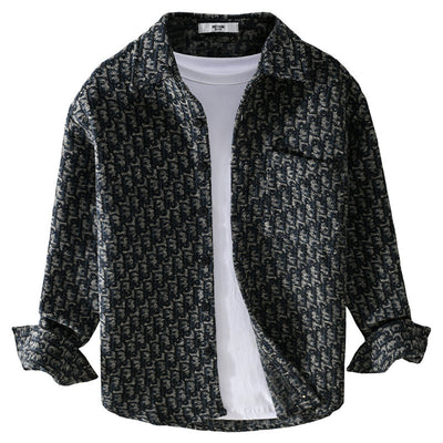 Chaqueta Camisa Casual Gruesa de Manga Larga para Hombre - Image 5