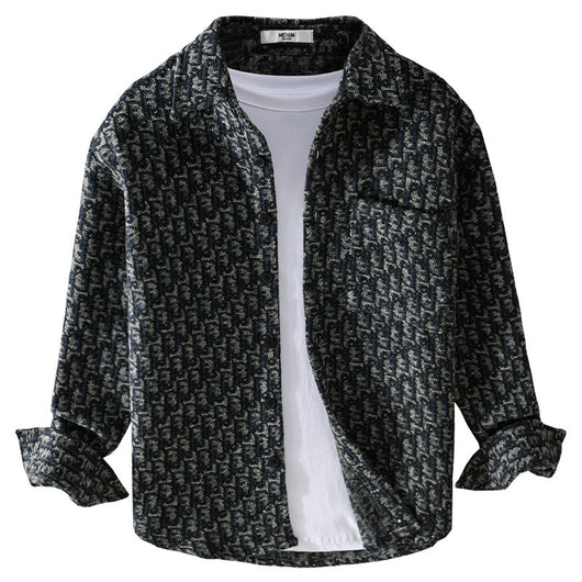 Chaqueta Camisa Casual Gruesa de Manga Larga para Hombre - Image 5